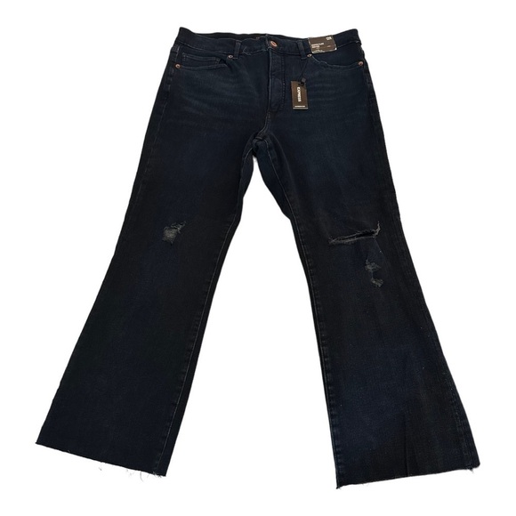 Express High Waisted Cropped Flare Jeans - Picture 1 of 6